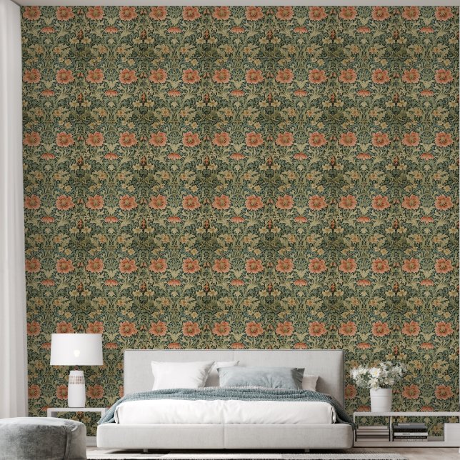 William Morris Antiek Honeysuckle Floral Pattern Behang (Slaapkamer)