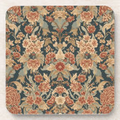 William Morris Antiek Honeysuckle Floral Pattern Bier Onderzetter (Voorkant)