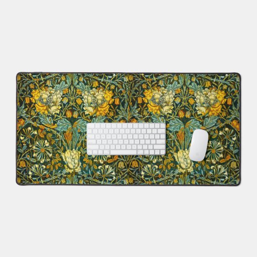 William Morris Antiek Honeysuckle Floral Pattern Bureaumat (Keyboard & Muis)