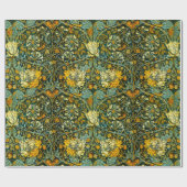 William Morris Antiek Honeysuckle Floral Pattern Cadeaupapier (Vlak)