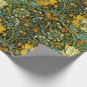 William Morris Antiek Honeysuckle Floral Pattern Cadeaupapier (Hoek)