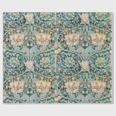 William Morris Antiek Honeysuckle Floral Pattern Cadeaupapier (Vlak)
