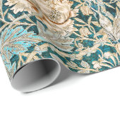 William Morris Antiek Honeysuckle Floral Pattern Cadeaupapier (Rol Hoek)