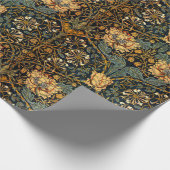 William Morris Antiek Honeysuckle Floral Pattern Cadeaupapier (Hoek)