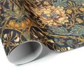 William Morris Antiek Honeysuckle Floral Pattern Cadeaupapier (Rol Hoek)