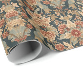 William Morris Antiek Honeysuckle Floral Pattern Cadeaupapier (Rol Hoek)