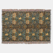 William Morris Antiek Honeysuckle Floral Pattern Deken (Voorkant)