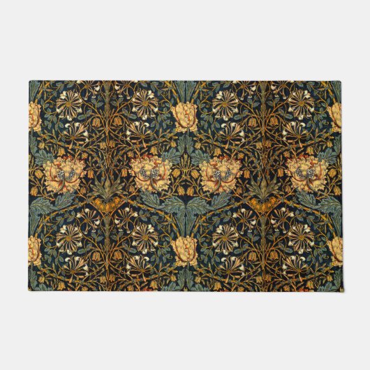 William Morris Antiek Honeysuckle Floral Pattern Deurmat (Voorkant)