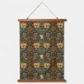 William Morris Antiek Honeysuckle Floral Pattern Hangend Wandkleed (Voorkant)