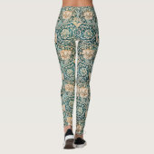 William Morris Antiek Honeysuckle Floral Pattern Leggings (Achterkant)