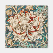 William Morris Antiek Honeysuckle Floral Pattern Magneet (Voorkant)