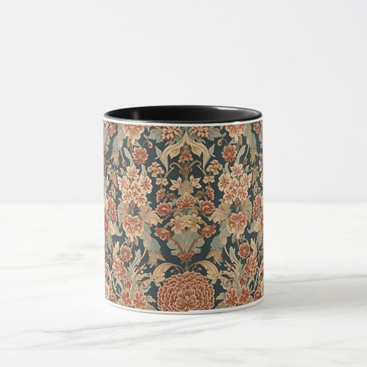 William Morris Antiek Honeysuckle Floral Pattern Mok (Midden)