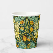 William Morris Antiek Honeysuckle Floral Pattern Papieren Bekers (Links)