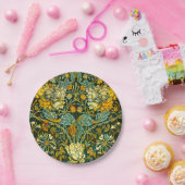 William Morris Antiek Honeysuckle Floral Pattern Papieren Bordje (Feest)