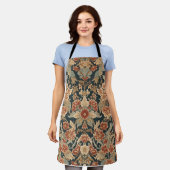 William Morris Antiek Honeysuckle Floral Pattern Schort (Gedragen)