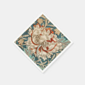 William Morris Antiek Honeysuckle Floral Pattern Servet (Hoek)
