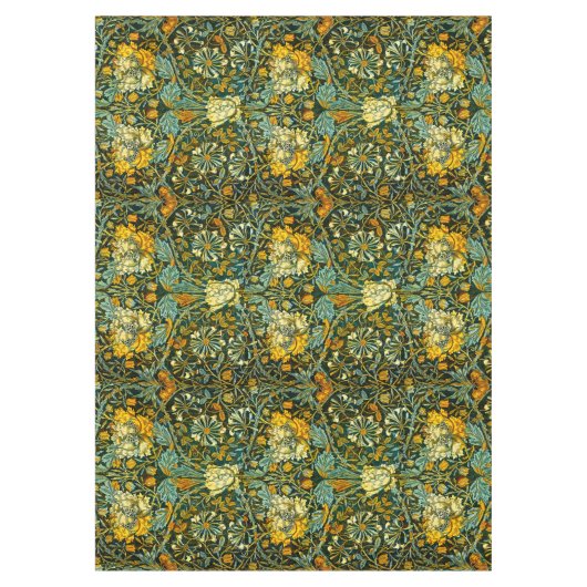 William Morris Antiek Honeysuckle Floral Pattern Tafelkleed (Voorkant)