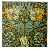 William Morris Antiek Honeysuckle Floral Pattern Tegeltje (Voorkant)
