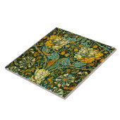 William Morris Antiek Honeysuckle Floral Pattern Tegeltje (Zijkant)