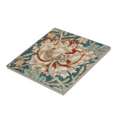 William Morris Antiek Honeysuckle Floral Pattern Tegeltje (Zijkant)