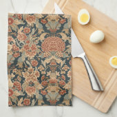 William Morris Antiek Honeysuckle Floral Pattern Theedoek (Quarter Fold)