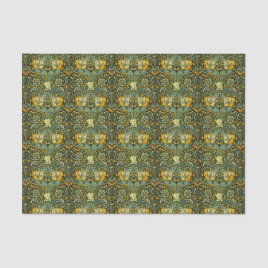 William Morris Antiek Honeysuckle Floral Pattern Tissuepapier (Voorkant)