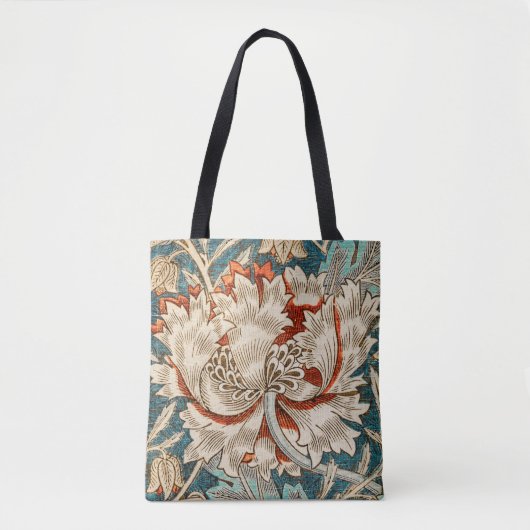 William Morris Antiek Honeysuckle Floral Pattern Tote Bag (Voorkant)