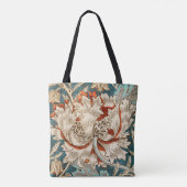 William Morris Antiek Honeysuckle Floral Pattern Tote Bag (Achterkant)