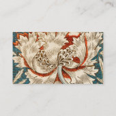 William Morris Antiek Honeysuckle Floral Pattern Visitekaartje (Achterkant)