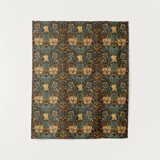 William Morris Antiek Honeysuckle Floral Pattern Wandkleed (Voorkant)