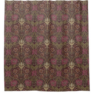 William Morris Antiek Kamperfoelie Bloemmotief Douchegordijn