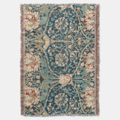 William Morris Antieke Kamperfoelie Bloem Deken (Voorkant Verticaal)