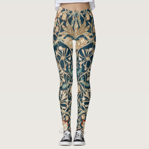 William Morris Antieke Kamperfoelie Bloem Leggings