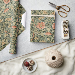 William Morris Antieke Kamperfoelie Bloemmotief Cadeaupapier