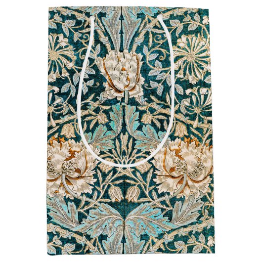 William Morris Antieke Kamperfoelie Bloemmotief Medium Cadeauzakje (Voorkant)