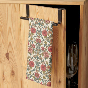 William Morris Antieke Kamperfoelie Bloemmotief Theedoek