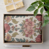 William Morris antieke roze rozen bloempatroon Tissuepapier (Geschenk)