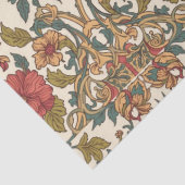 William Morris antieke roze rozen bloempatroon Tissuepapier (Detail)