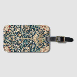 William Morris Antique Honeysuckle Floral Bagagelabel
