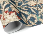 William Morris Antique Honeysuckle Floral Cadeaupapier (Rol Hoek)