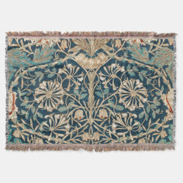 William Morris Antique Honeysuckle Floral Deken
