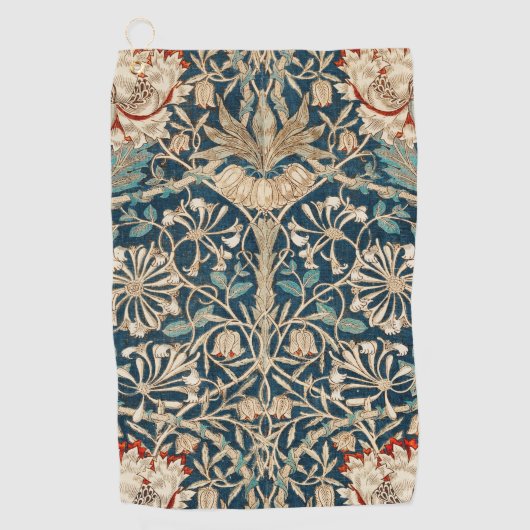 William Morris Antique Honeysuckle Floral Golfhanddoek (Voorkant)
