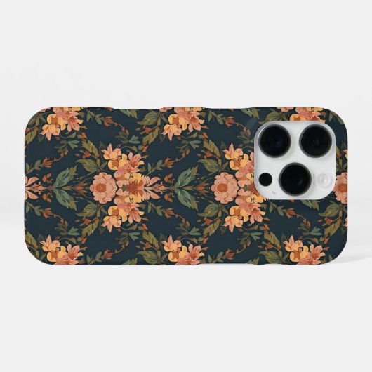 William Morris Antique Honeysuckle Floral Pattern iPhone Hoesje (Achterkant horizontaal)