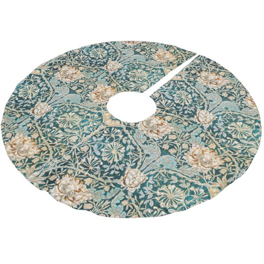 William Morris Antique Honeysuckle Floral Pattern Kerstboom Rok (Gekanteld)