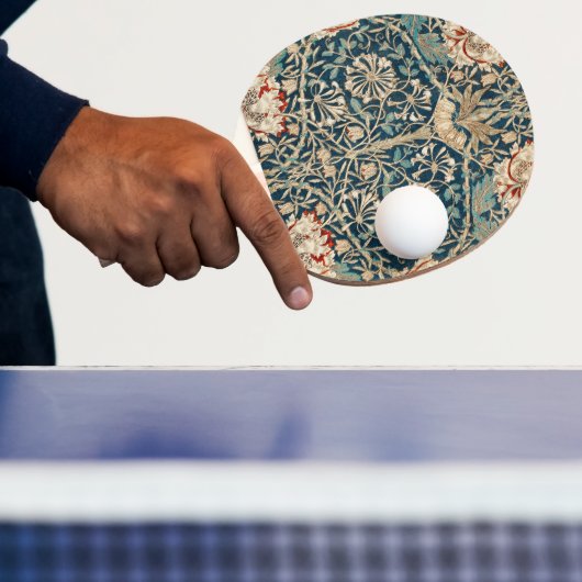 William Morris Antique Honeysuckle Floral Tafeltennisbatje (Insitu)