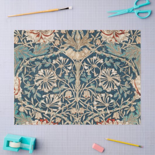 William Morris Antique Honeysuckle Floral Tissuepapier (Craft)