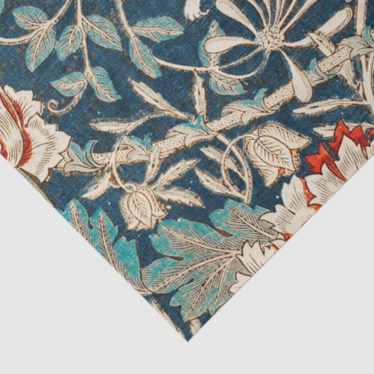 William Morris Antique Honeysuckle Floral Tissuepapier (Detail)