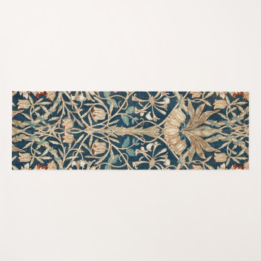William Morris Antique Honeysuckle Floral Yogamat (Voorkant (horizontaal))