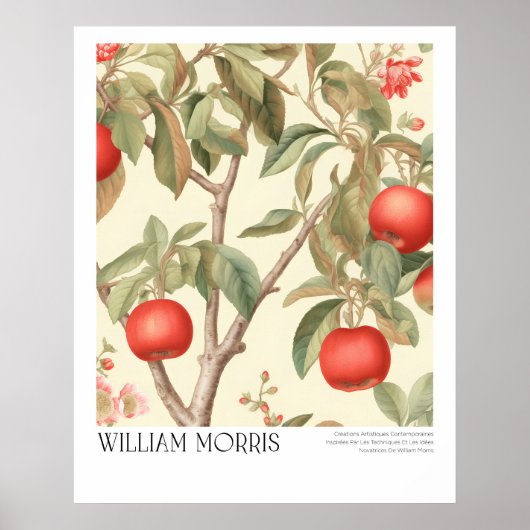 William Morris  Appels en Bloesems Poster (Voorkant)