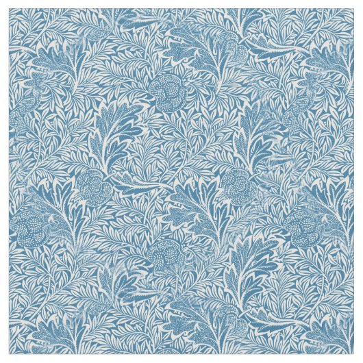 William Morris Apple Blue Pattern Stof (Close Up)